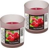 Conpax Candles Bougie parfumée - Raspberry - Rouge - 2 Pièces