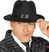 Merkloos Fiestas Guirca Trilby hoed/gleufhoed - Zwart - Gangster/Maffia thema - Volwassenen