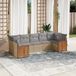 Maison Exclusive - Ensemble de jardin, 7 pièces, avec coussins, beige, en polyrotin