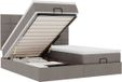 vidaXL Lit coffre avec matelas 160x200cm Tissu Taupe