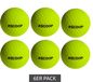 SCOOP Lot de 6 balles de hockey X-Treme avec alvéoles, équipement sportif, NI266446, jaune fluo