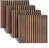 Merkloos Relaxdays Akoestische panelen - 4 stuks - 60x60 cm - Bruin