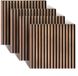 Merkloos Relaxdays Akoestische panelen - 4 stuks - 60x60 cm - Bruin