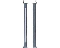 Cogex Tochtstopper - 2x - grijs - stof - 80 x 8 cm