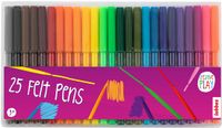 Lobbes Viltstiften, 25 stuks, Multicolor