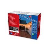 Konstsmide LED dakgootlichtketting, met 8 uur timer, 369 amberkleurige diodes, 24 V, buiten (IP44), 6W, zwarte kabel - 5379-800