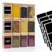 Omgoods Set de 12 pots de stockage - Pots de stockage en verre 280 ml - Petits pots carrés avec couvercle en bois