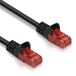 Allteq Cat 6 U/UTP Netwerkkabel Patchkabel Internetkabel 10 Gbps 0.25 meter Zwart