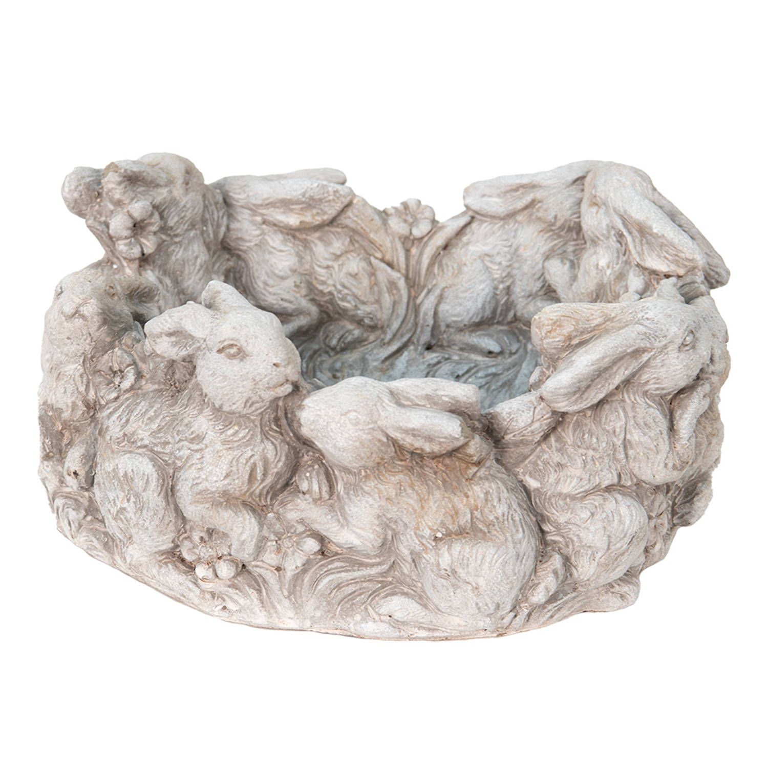 Clayre & Eef Decoratie schaal Konijn Ø 27x12 cm Beige