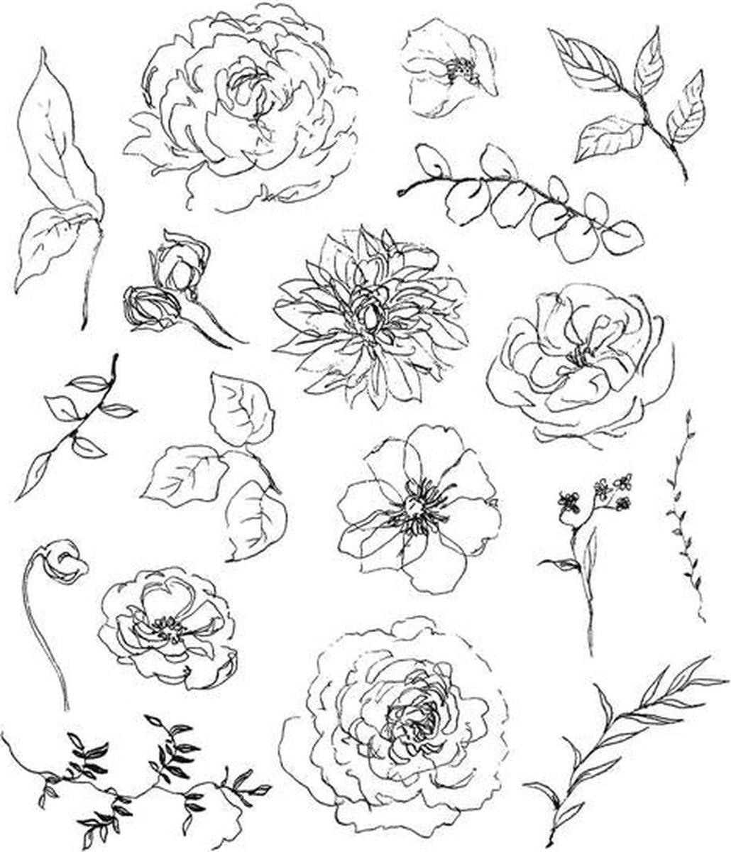 Stampers Anonymous Floral Elements Clear Stempel voor Kaarten maken, Scrapbooking en Mixed Media