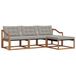 vidaXL - Buiten - bank - set - 4 - st - Naturel - en - lichtgrijs