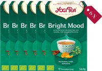Yogi Tea Bright Mood - Biologische Kruidenthee met Citroenmelisse, Hibiscus en Kaneel voor een Opgewekte Stemming - Tray van 6 Stuks
