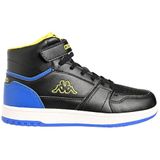 Kappa Kindertrainers Rernal MD Ev Unisex Zwart Blauw Synthetisch/Textiel Rubber Harde zool Veters Sneakers Maat 31