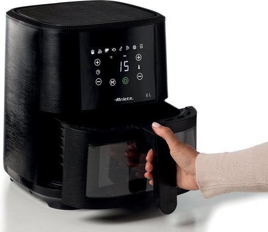 Ariete 4626/00 Air Fryer XXL Heteluchtfriteuse - 1300W - 6 liter - Digital Touchscreen - 8 Automatische Programma's- zwart