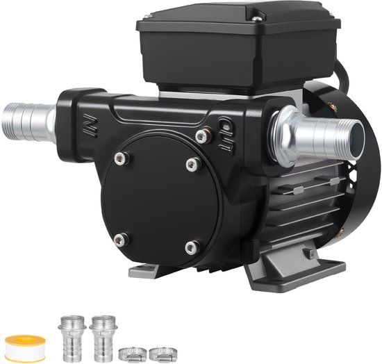 VEVOR Brandstofovervoerpomp, 230V AC, Elektrische Dieselovervoerpomp, 60 L/min, Maximale Aanzuighoogte 2,4m, Maximale Opvoerhoogte 13,7m, voor Kerosine, Biodiesel en Landbouwmachines