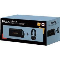 Marshall Draadloze Bluetooth luidspreker pack Middleton Black + Major Draadloze hoofdtelefoon Black