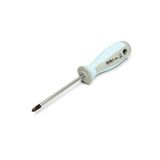 Xcelite Chrome Molybdenum Steel Round Blade Electronics Screwdriver, 2 Head, 1/4" Blade Diameter, 4" Blade Length, Ergonomic Handle, 7 3/4" Overall Length, Red/Grey