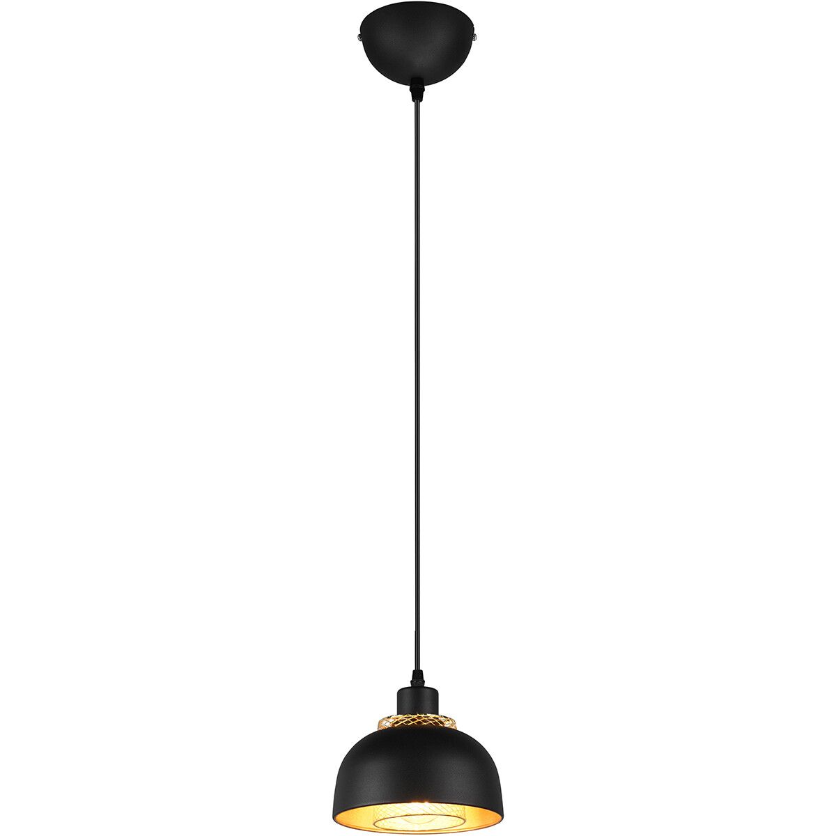 BES LED Trion Palmo Hanglamp - Zwart - Ø18cm - E27