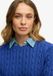Superdry - Pull en tricot torsadé - Femme - Bleu