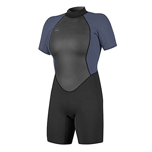 O'NEILL O'Neill Wetsuits Dames Reactor II 2mm Back Zip Spring Wetsuit, Zwart/Mist, 4