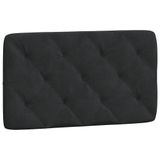 VidaXL Hoofdeind & Voeteind Zwart Polyester 80 cm Breedte 82 cm Hoogte 48 cm