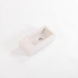 QeramiQ Dely Fontein - 38x18.5x9cm - keramiek - 0 kraangaten - linnen