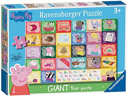 Ravensburger Peppa Pig Alfabet 24-delige Giant Floor Legpuzzels voor kinderen vanaf 3 jaar - Vroege Leren & Ontwikkeling