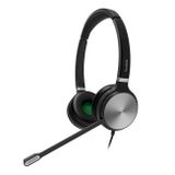 Yealink YHS36 - Headset - Bedraad - Over het hoofd - Zwart/Zilver