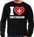 Bellatio Decorations I love Switzerland supporter sweater / trui voor heren - zwart - L