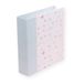 Craftelier - Gevoerd Kartonnen Album met Hartjesprint (6" x 8") | Systeem 2 Wit Metalen D-Ringen | Harde Omslagen en Stevig | Formaat 22,5 x 23 x 6 cm - Wit en Pastel Blauw