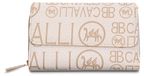 B Cavalli Portefeuille pour femmes, fermeture éclair, noir, motif monogramme, 16x9 cm