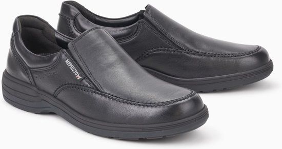 Mephisto DAVY lederen instapper voor heren zwart - 3597435512293