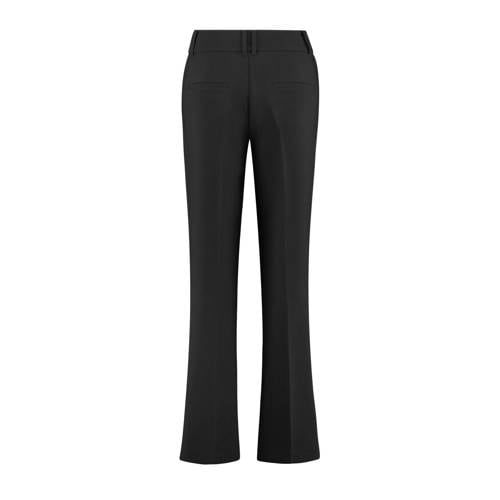Expresso Black Knitted Wide Leg Regular Waist Trousers