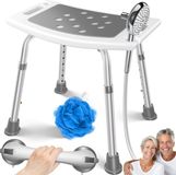 KESSER Douchekruk verstelbaar Douchestoel 39-57 cm, antibacterieel, waterafstotend, anti-slip, tot 136 kg