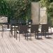 Prolenta Maison Exclusive Tuinset voor in de tuin, 9-delig, met kussens, zwart, van polyrotan