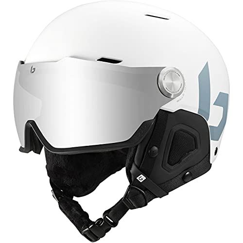 Bollé Might Visor skihelm, unisex, offwhite mat/Brown Gun Cat.2, medium 55-59 cm