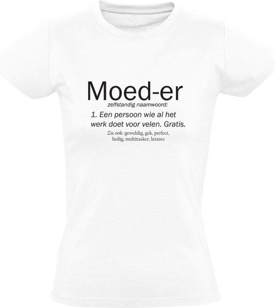 Sol's De Beste Moeder Dames T-shirt - Mama - Wit - Maat M