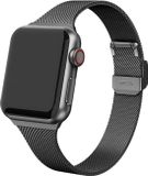 Go Go Gadget - Smartwatch bandje - Geschikt voor Apple Watch Series 1/2/3/4/5/6/se - 38/40 MM - Magnetische sluiting - Zwart