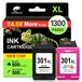 HP 301 XL Cartouches d'encre, pack de 2, Noir et Couleur