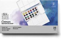 Winsor & Newton Cotman Painting Plus Aquarelset - 24 Halve Napjes