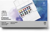 Winsor & Newton Cotman Aquarelverf Painting Plus Set 24 halve napjes