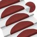 vidaXL Tapis d'escalier auto-adhésifs 15 pièces 56x17x3 cm Bordeaux Rouge Demi-rond