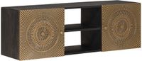 vidaXL TV-kast met plank met opslag met de deur Messing 105 x 30 x 35 cm