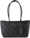 GUESS Janie Logo Girlfriend Carryall Shopper Coal Logo donkergrijs