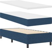 vidaXL LED Boxspringbed met Matras Blauw 80 x 200 cm Stof