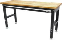 Merkloos / Sans marque Lemato Werkbank met Massief Houten werkblad en Lade 152 cm (In Hoogte Verstelbaar)