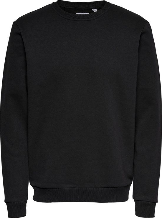 ONLY & SONS ONSCERES LIFE CREW NECK Heren Sweater - Zwart - Maat S