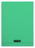 Clairefontaine Calligraphe 18385C Geniet Schrift Groen (een Merk van Clairefontaine) - 24x32 cm - 96 Pagina's Kleine Ruitjes - Wit Papier 90 g - Polypro Omslag Transparant
