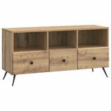 vidaXL TV-kast 102 x 34,5 x 50 cm Artisanaal eiken Bewerkt hout