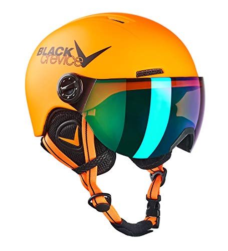 Black Crevice Kinderhelm Leogang - neon oranje - 52-54 cm